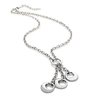 Stately Steel Stately Steel Triple Circle Drop Chain Link 22 Necklace