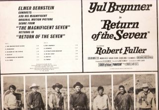 OST RETURN OF THE SEVEN ELMER BERNSTEIN 1966 WLP UA NM