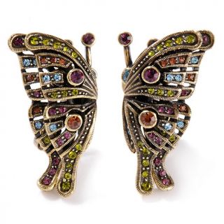 Heidi Daus Madame Butterfly Crystal Accented Earrings