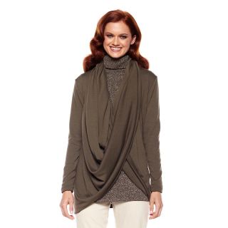  drape front jersey knit sweater rating 26 $ 19 95 s h $ 1 99 hsn