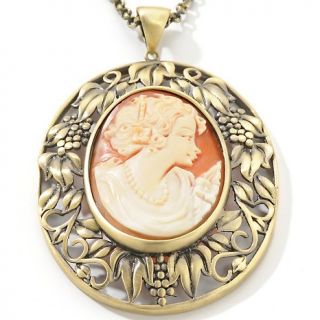 Amedeo NYC Mirella Floral Frame Cameo Pendant, 22 In Chain