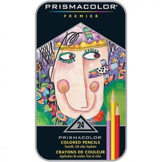 Prismacolor Premier Colored Pencil Set 24 piece Tin with Bonus Artstix