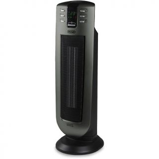 DeLonghi 24 Tower Ceramic Heater with Remote Control   Black/Gray at