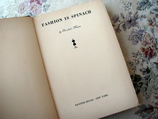 1938 Fashion is Spinach Book ~ Elizabeth Hawes~ Dress Design Rare