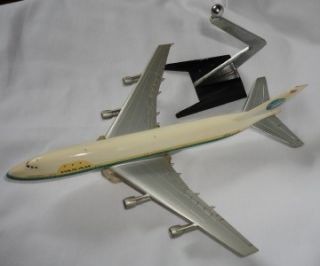 Vintage Aero Mini Pan Am 747 DieCast Metal Airplane Desk Stand