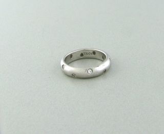 Tiffany Co Platinum Etoile Diamond Band Ring Size 5