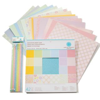 110 801 martha stewart crafts pastel paper and border kit note