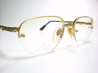 Ettore Bugatti Eyeglasses EB 513 Gold and Platinum New