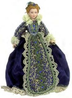 Dollhouse Miniature Porcelain Elizebeth Lady Doll New