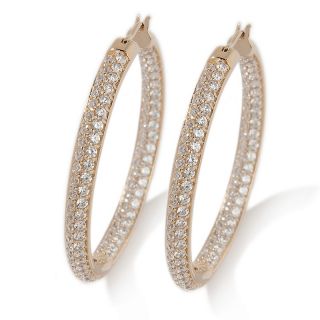  88ct absolute inside outside pave hoop earrings rating 23 $ 79 95 s h