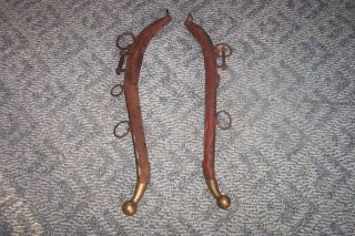 OLD NICE Horse HAMES Harness Hitch ANTIQUES Wood Brass Cabin Old