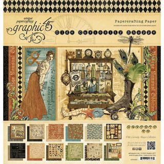 Graphic 45 Olde Curiosity Shoppe 12 x 12 Paper Pad   24 Sheets