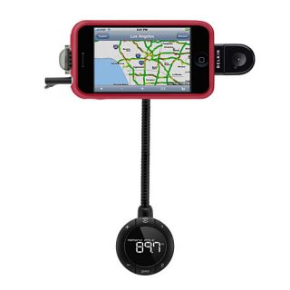 Belkin TuneBase FM Hands Free iPhone Car Charger Line Out Cradle for