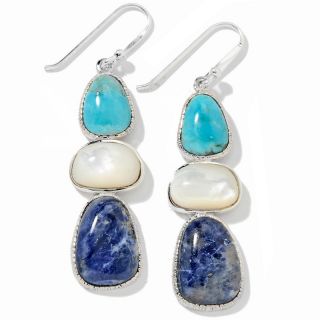  blue and white multigemstone sterling silver earrings rating 3 $ 31 47