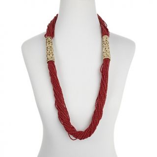  Chameli Carved Bone and Seed Bead 36 Necklace