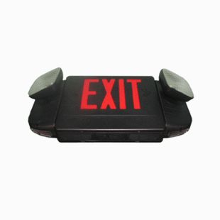 combo exit sign emergency lights mr16 4 lights battery back up remote