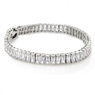  Jewelry Justine Simmons Jewelry 34.22ct CZ Silvertone Line Bracelet