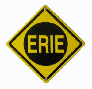Erie Railroad Porcelain Sign 97 Erie