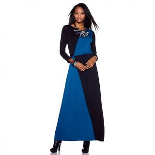 serena williams 34 sleeve colorblock maxi dress d 20120809111926757