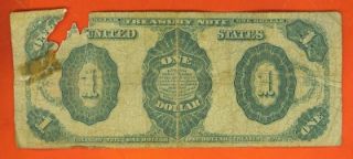 1891 $ 1 00 large u s treasury coin note solid