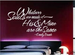 Wall Words Lettering Vinyl Wall Art Decal Quote Emily Bronte