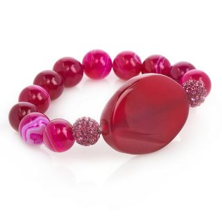 Jewelry Bracelets Beaded Sonoma Studios Agate and Crystal Stretch