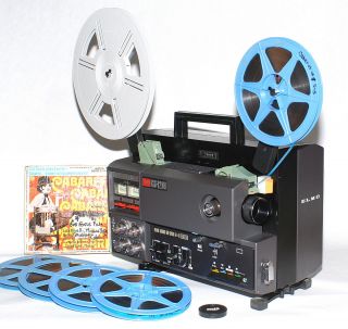 ELMO GS 1200 SUPER 8 SOUND PROJECTOR 1200 FT REEL STEREO MAGNETIC