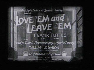 16mm Film 27 Love Em and Leave Em Louise Brooks