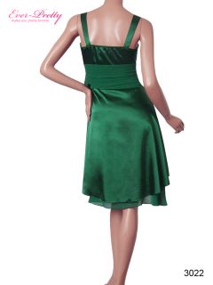 Ever Pretty Dark Green Glamorous Bowtie Sash Short Cocktail Dress