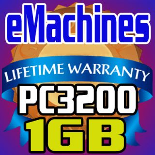1GB PC3200 3200 eMachines w3502 W3503 MEMORY RAM