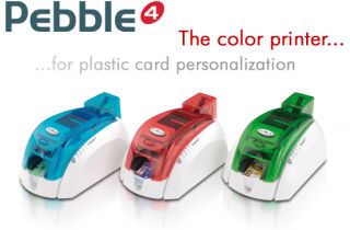 Evolis Pebble Basic Fire Red PVC Card Printer USB New