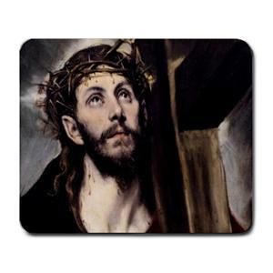 Christ Carrying The Cross by El Greco Jesus Mousepad