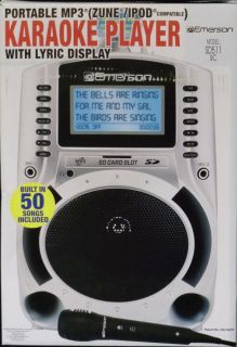 Emerson Portable  Karaoke Player With Lyric Display SD511