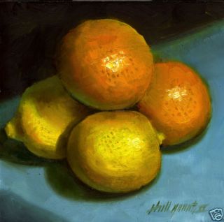  Tangerines and Lemons 8"x8" Oil Hall Groat II