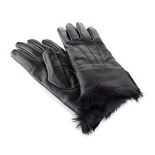 iman platinum genuine leather faux fur luxe gloves $ 14 97 $ 59 95