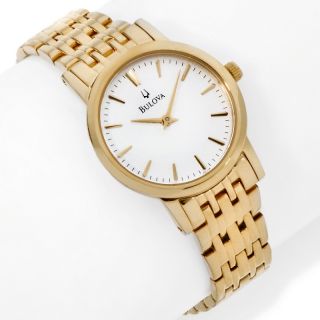 Jewelry Watches Womens Bulova Ladies Goldtone Classic Bracelet