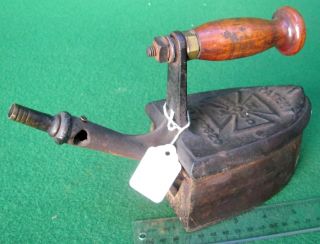 Antique / Vintage #1 Hot Cross English Patent Natural Gas Iron NR