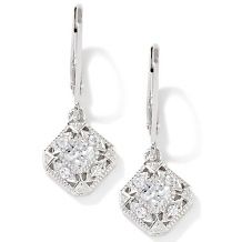 xavier 62ct absolute princess and round drop earrings d