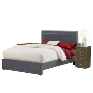 Hillsdale Furniture Amber Fabric Bed, Queen   Pewter