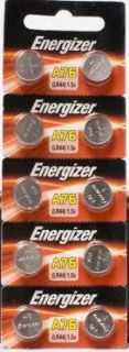 Energizer LR44 A76 AG13 L1154 10 Batteries