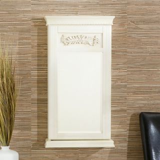 Imperial Wall Mount Jewelry Armoire   Antique White