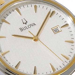 Bulova 2 Tone Stainless Steel Essential Bracelet Watch