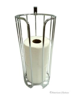  Metal Side Over The Tank Toilet of Paper Roll Holder Storage