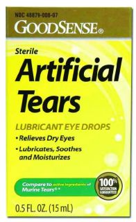  sense artificial tears 5 oz bottle lubricant eye drops remove contact