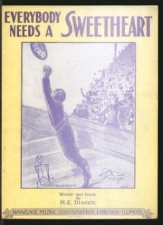 Everybody Needs A Sweetheart 1931 Football Vintage Sheet Music