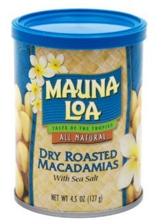 Macadamia Nuts Mauna LOA Dry Roasted Macadamias with Sea Salt 4 5oz