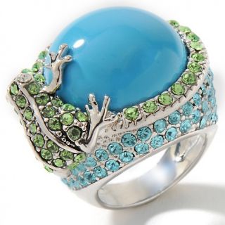  turquoise and pave frog ring note customer pick rating 86 $ 24 95
