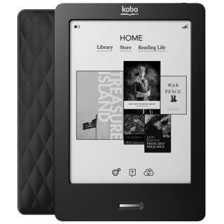 Kobo eReader Touch Edition eBook Reader in Black Quilt + Cup + T shirt