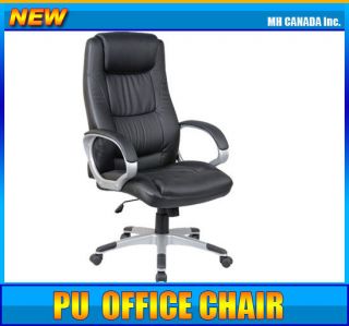  Office Chair PU Leather Ergonomic Computer Desk Conference 3444