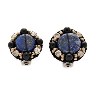 Jewelry Earrings Stud RK by Ranjana Khan Lapis and Stone Blue